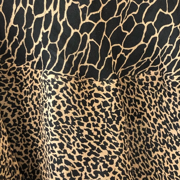 Vintage Silk Leopard Animal Print Slip Skirt - Picture 3 of 5